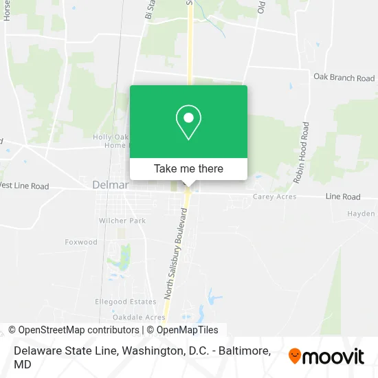 Delaware State Line map