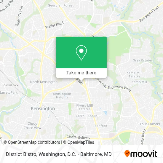 District Bistro map