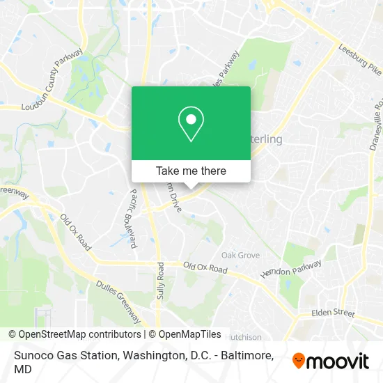 Sunoco Gas Station map