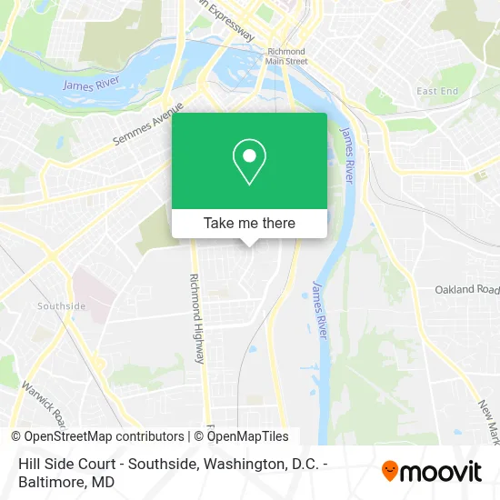 Hill Side Court - Southside map