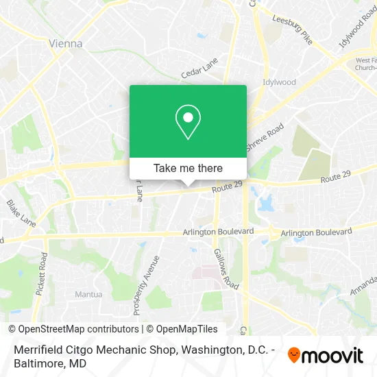 Merrifield Citgo Mechanic Shop map