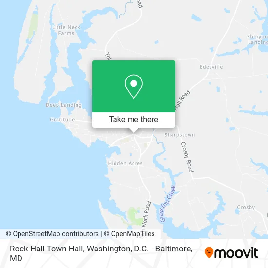Rock Hall Town Hall map