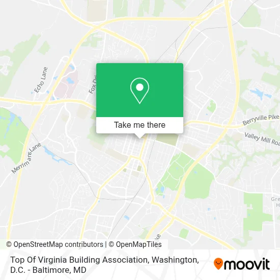 Top Of Virginia Building Association map