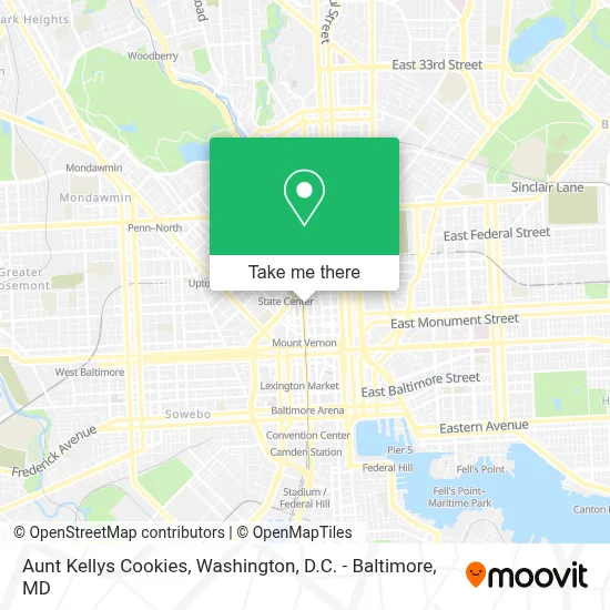 Aunt Kellys Cookies map
