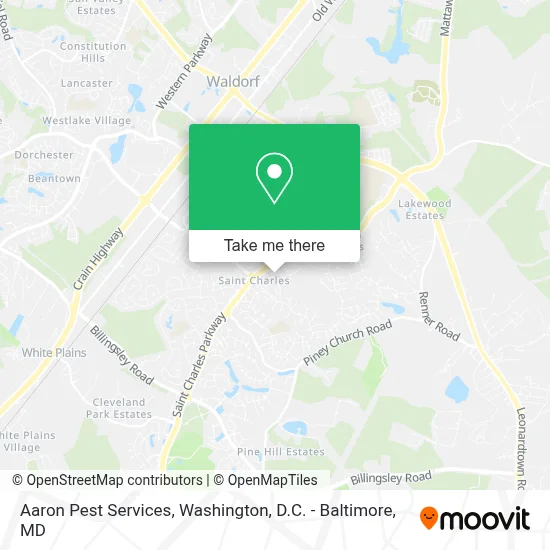 Aaron Pest Services map