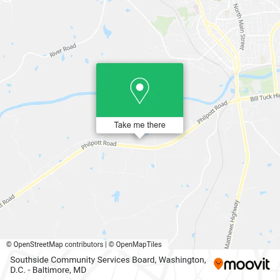 Southside Community Services Board map