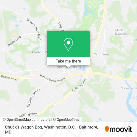 Chuck's Wagon Bbq map