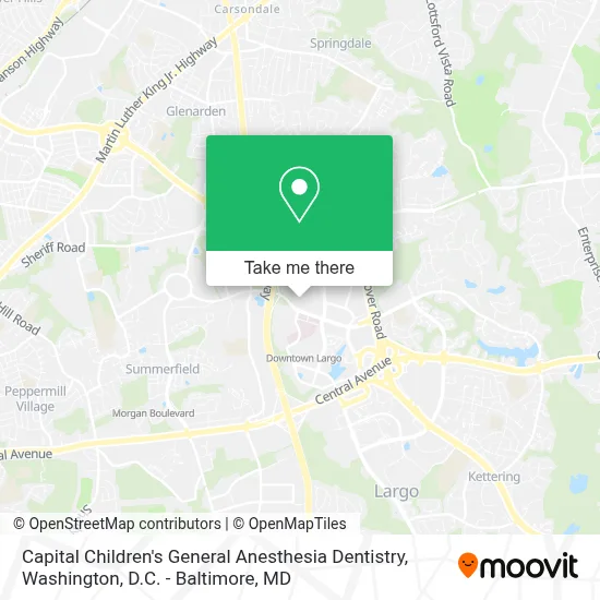 Capital Children's General Anesthesia Dentistry map