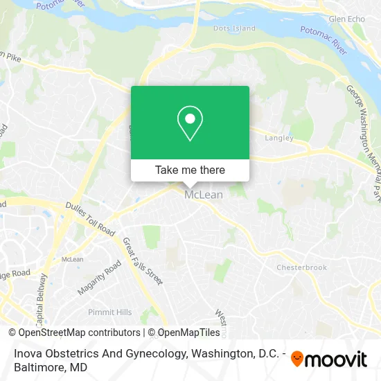 Inova Obstetrics And Gynecology map