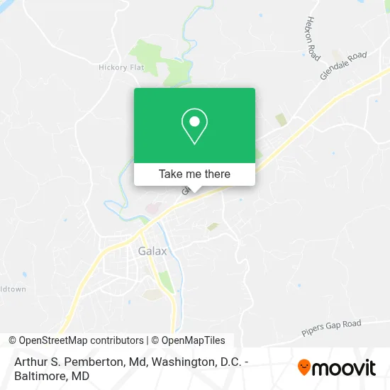 Arthur S. Pemberton, Md map