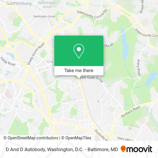 D And D Autobody map