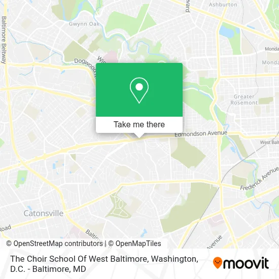 The Choir School Of West Baltimore map