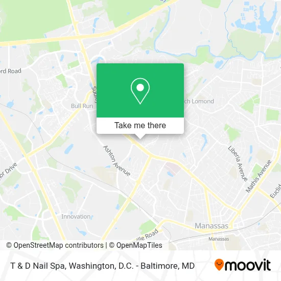 T & D Nail Spa map