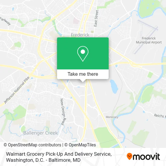 Walmart Grocery Pick-Up And Delivery Service map
