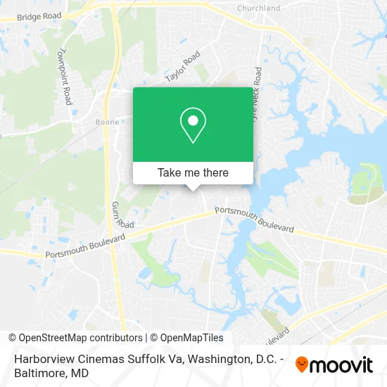 Harborview Cinemas Suffolk Va map