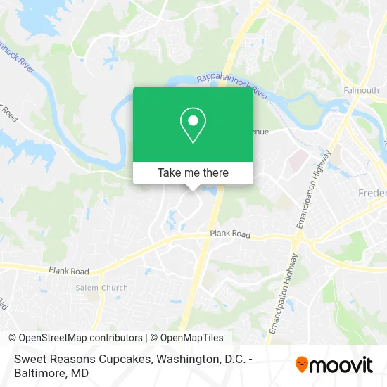 Sweet Reasons Cupcakes map