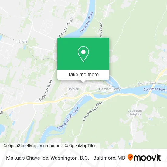 Makua's Shave Ice map