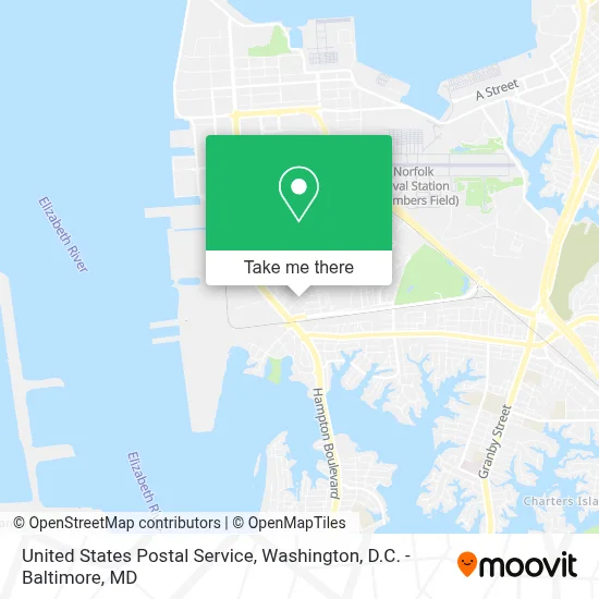 United States Postal Service map