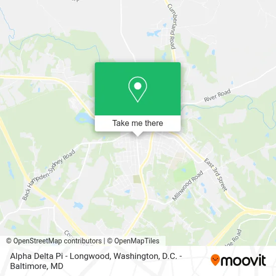 Alpha Delta Pi - Longwood map