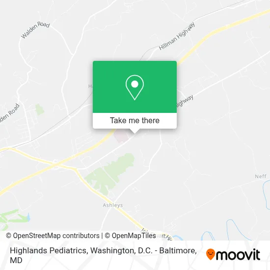 Highlands Pediatrics map