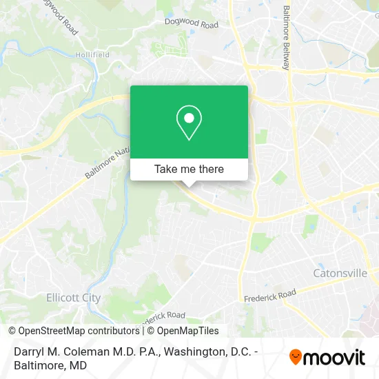 Darryl M. Coleman M.D. P.A. map