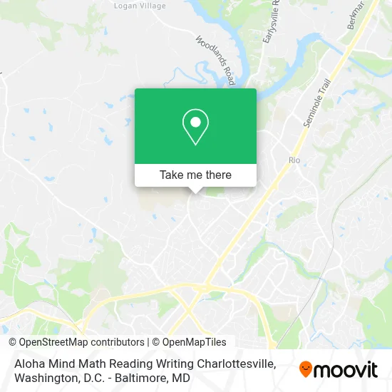 Aloha Mind Math Reading Writing Charlottesville map