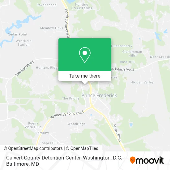 Calvert County Detention Center map