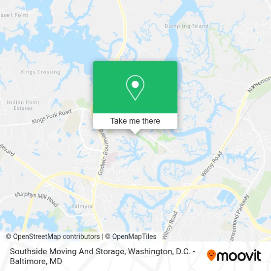 Southside Moving And Storage map