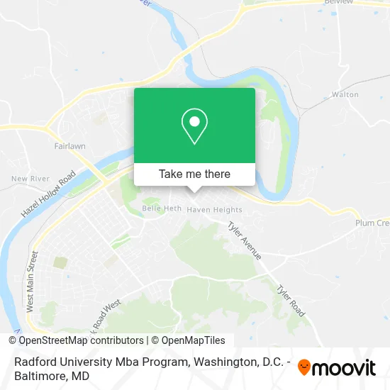Radford University Mba Program map