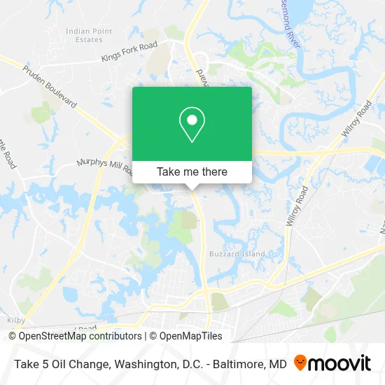 Take 5 Oil Change map