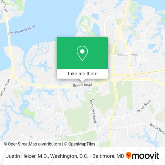 Justin Heizer, M.D. map