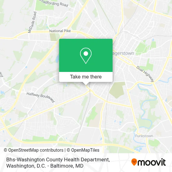 Bhs-Washington County Health Department map
