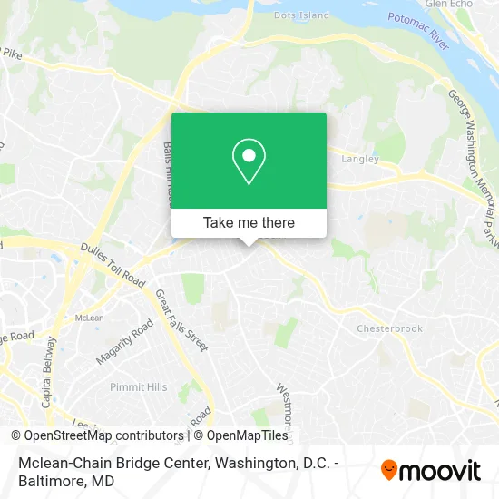 Mclean-Chain Bridge Center map