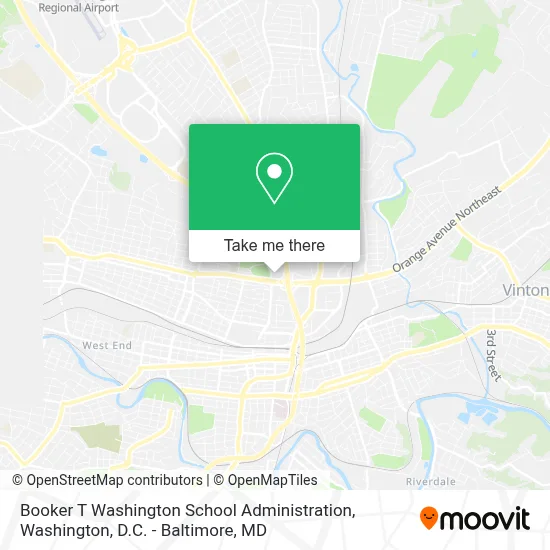 Booker T Washington School Administration map