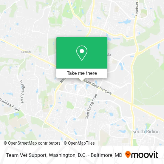 Team Vet Support map
