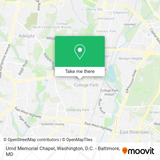 Umd Memorial Chapel map