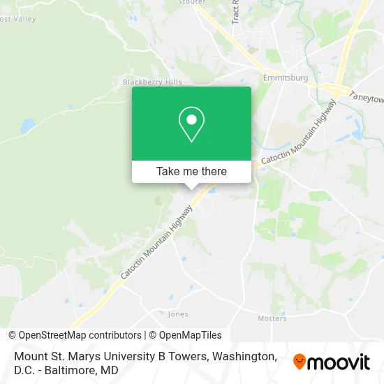 Mount St. Marys University B Towers map