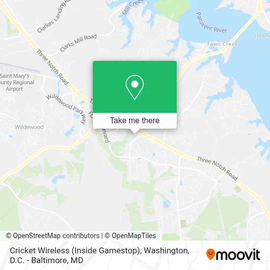 Cricket Wireless (Inside Gamestop) map