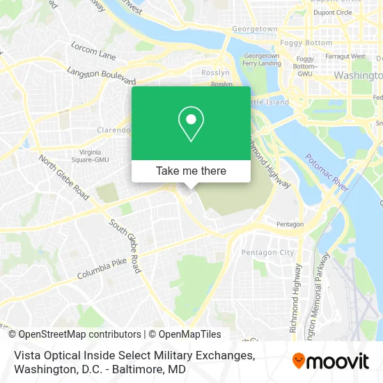Vista Optical Inside Select Military Exchanges map