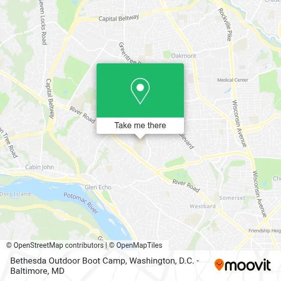 Bethesda Outdoor Boot Camp map