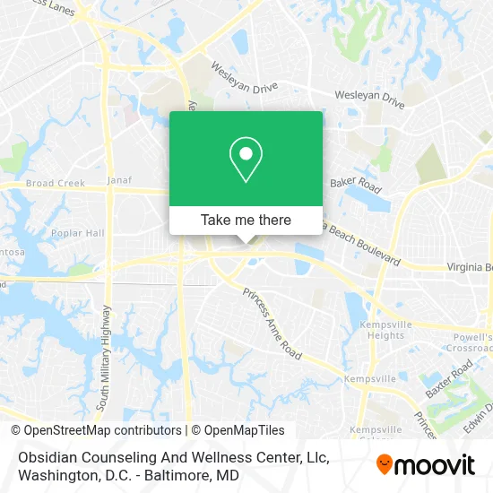 Obsidian Counseling And Wellness Center, Llc map