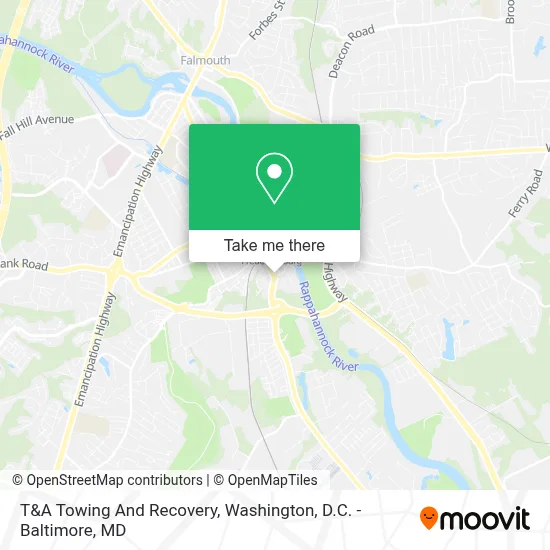 T&A Towing And Recovery map