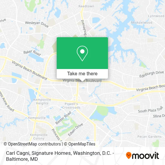 Carl Cagni, Signature Homes map