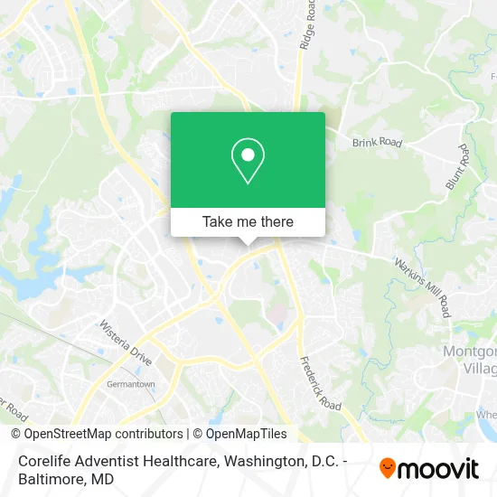 Corelife Adventist Healthcare map