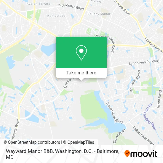 Wayward Manor B&B map