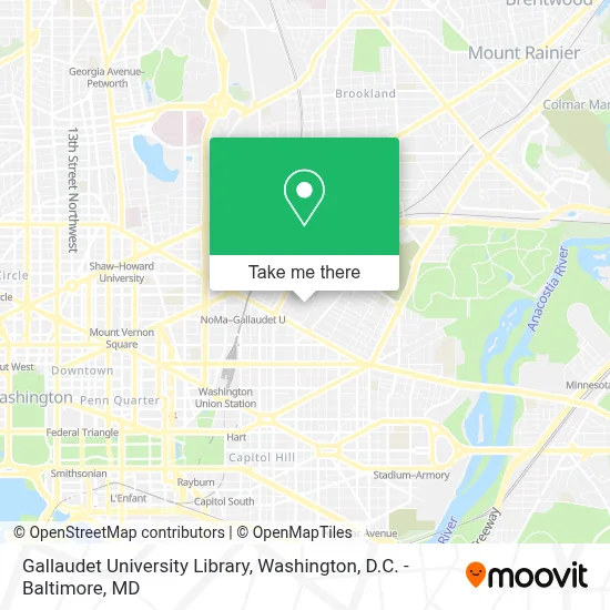 Gallaudet University Library map