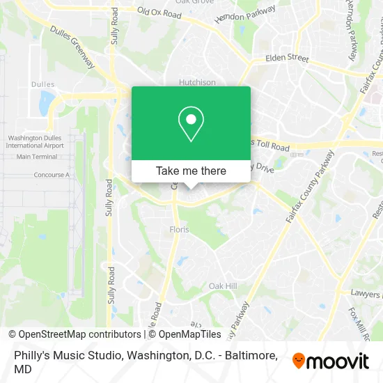 Philly's Music Studio map