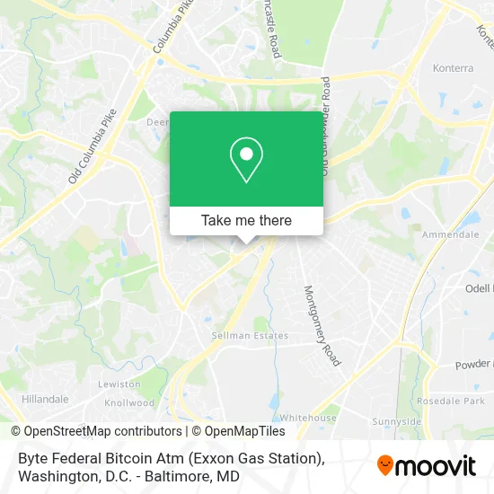 Byte Federal Bitcoin Atm (Exxon Gas Station) map