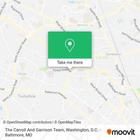 The Carroll And Garrison Team map