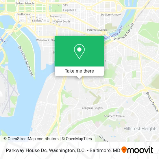 Parkway House Dc map